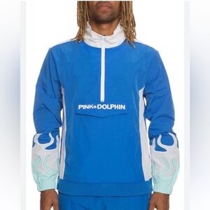 THE PINK DOLPHIN WAVE FLARE WINDBREAKER V2 IN BLUE! Size XL